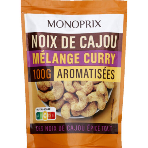 Monoprix noix cajou mélange curry 100g