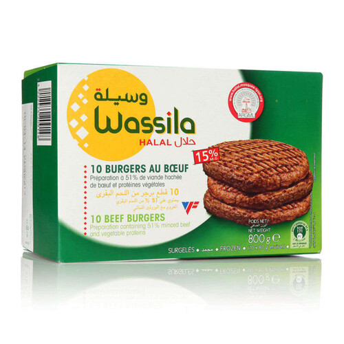 Wassila burgers au bœuf halal - 800g