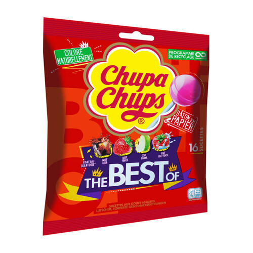 Chupa Chups 16 Sucettes The Best Of Sachet 192G