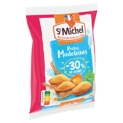 St Michel Petites Madeleines coquille moins 30% de sucres 400g