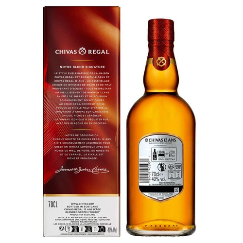Chivas Régal Whisky Ecosse Blended 12 Ans 70cl
