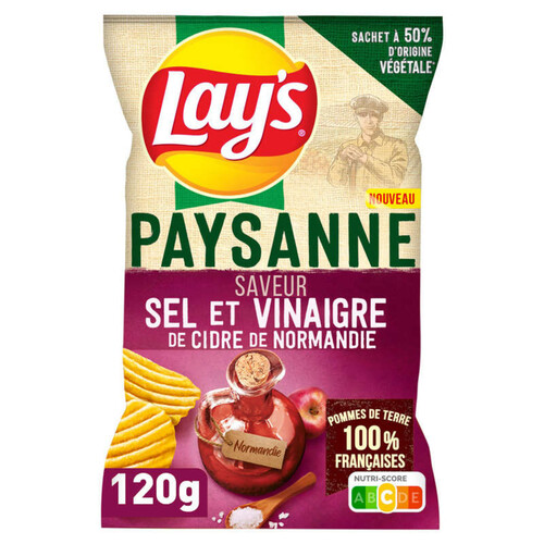 Lay's Cchips paysanne sel et vinaigre de cidre de montagne 120g