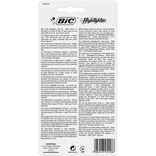Bic Surligneurs Pop Et Fluo x5