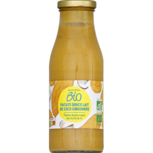 Monoprix Bio soupe patate douce coco gingembre 50cl