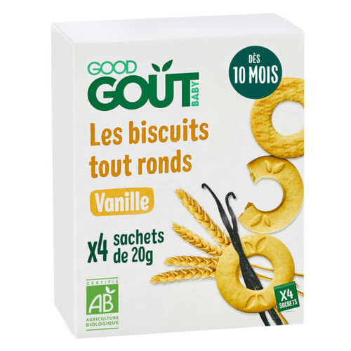[Par Naturalia]  Good Goût Biscuits Bio Vanille Dès 10 Mois 80g