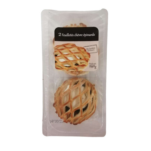 Feuilletés chèvre épinards 2x120g