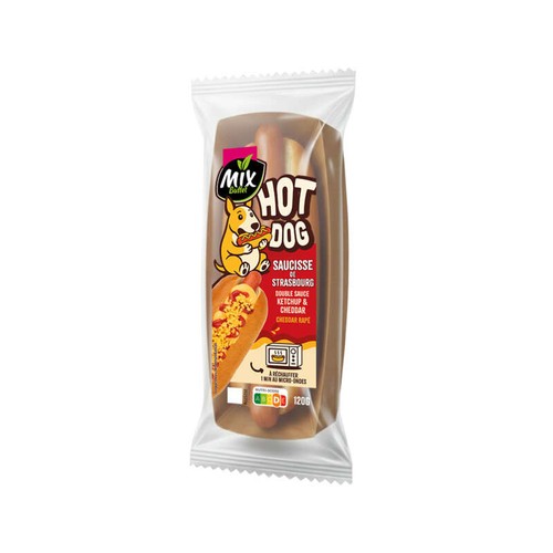 Mix Hot Dog Sauce Ketchup Cheddar 120g