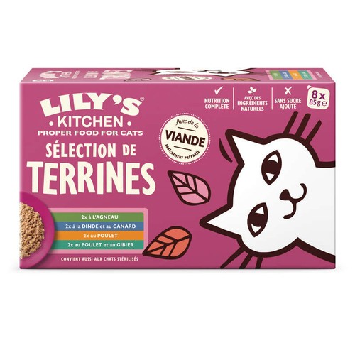 Lily’s Kitchen Sélection de Terrines pour Chat 8x85g