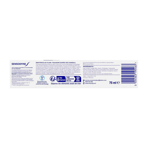 Sensodyne Pro Dentifrice Blancheur Email Renforcé 75ml