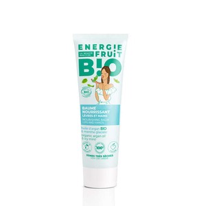 Energie Fruit Baume Nourrissant lèvres et mains à l'Huile d'argan Bio et Menthe 30ml