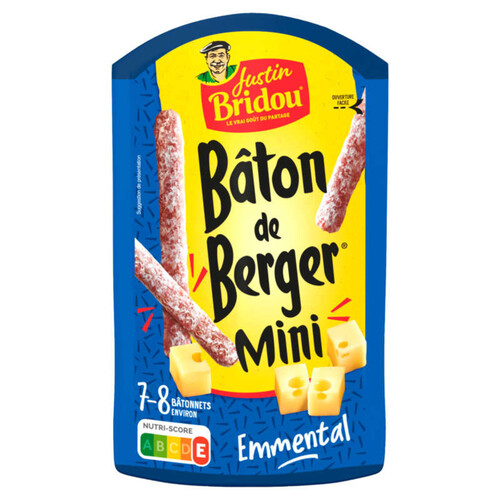 Justin Bridou Mini Bâtons de Berger Emmental 80g