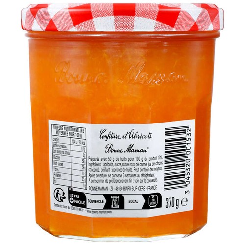 Bonne Maman Confiture d'abricots 370g