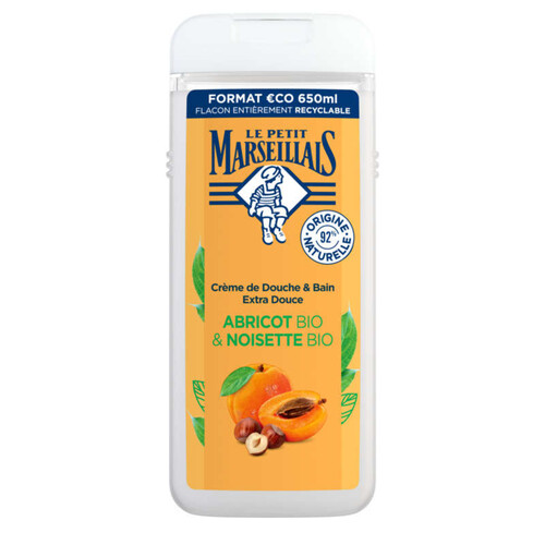 Le petit Marseillais Gel douche & bain abricots noisette Bio 650ml
