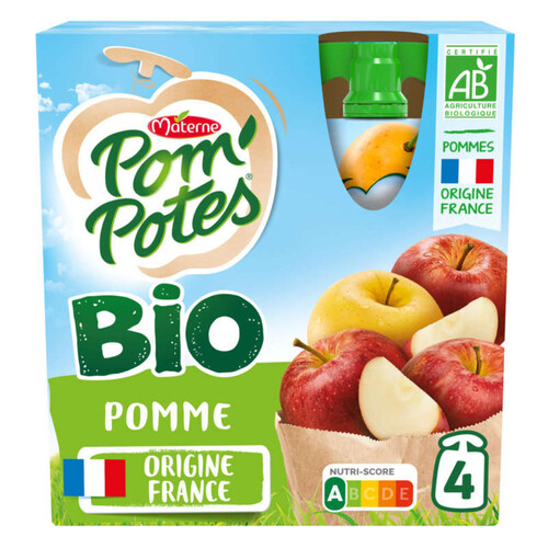 Pom'Potes Bio Pomme Golden 4X90G