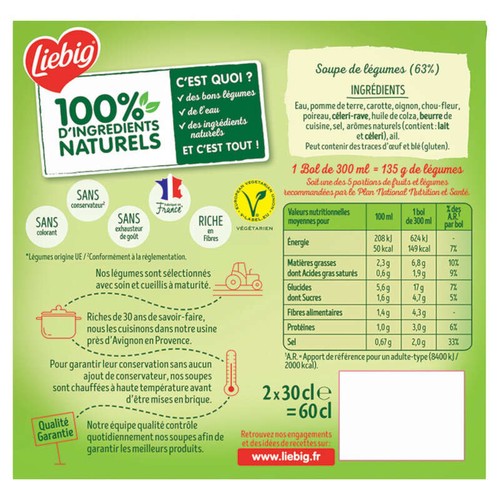 Liebig PurSoup' Velouté de légumes façon poêlée 2x30cl