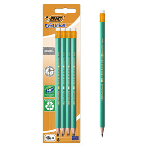 Bic 8 Crayons Hb Avec Gomme