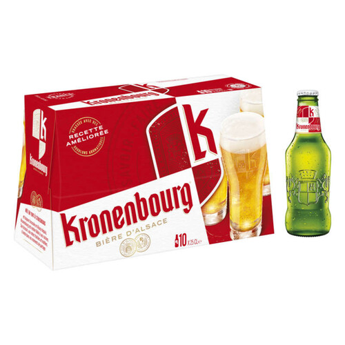 Kronenbourg Bière Blonde D'Alsace 10 X 25 Cl