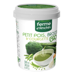 Ferme d'Anchin soupe Bio petits pois, brocoli & courgette 500ml