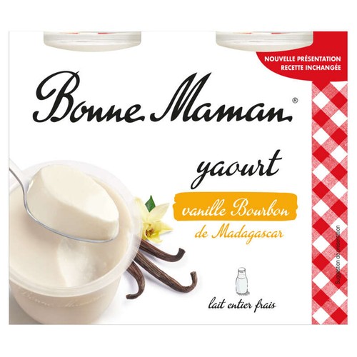 Bonne Maman Yaourt Vanille Bourbon 4x125g