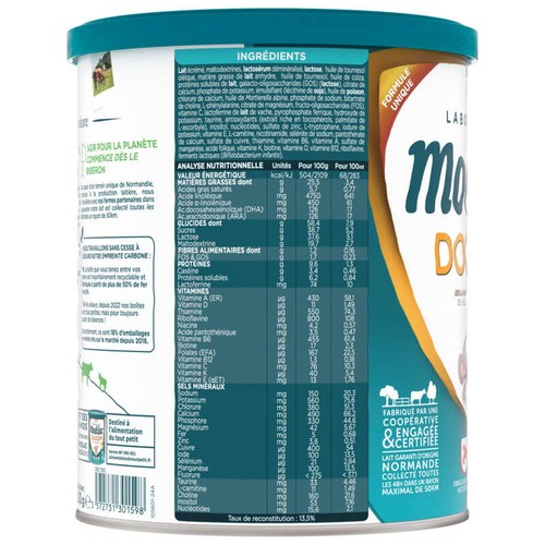 Modilac Lait bébé en Poudre 1er Âge 0-6 Mois Doucéa Boite 820g