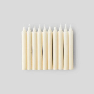 Cereria di Giorgio Risthò Lot de 10 Bougies Coniques pour bougeoir, Cire, Bleu Ciel, 2,2 x 25 c