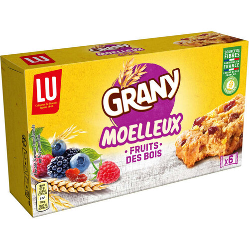 Lu Grany Moelleux Barres de Céréales Fruits des Bois 192g