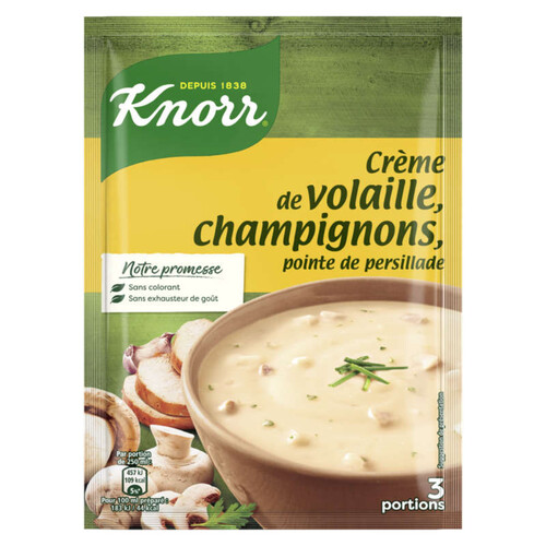 Knorr Soupe Crème de Volaille et Champignons 75g 3 Portions