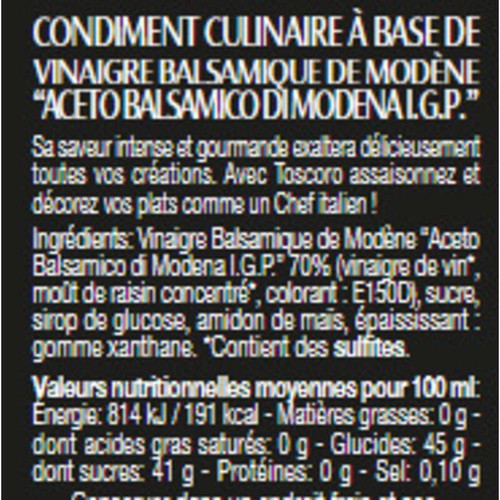 Toscoro Crème De Vinaigre Balsamique De Modène, Igp 25cl