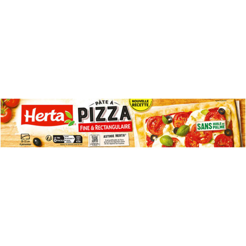 Herta pâte à pizza fine et rectangulaire 390g