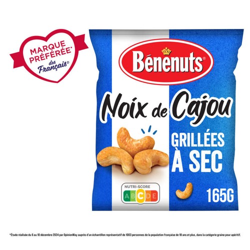 Bénénuts Noix De Cajou Grillées à Sec 165g