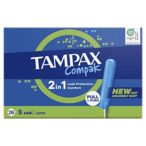 Tampax Compak Super Tampons Avec Applicateur x26