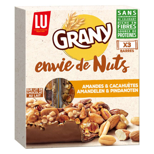 Grany envie de nuts barre de cacahuète amandes 105g