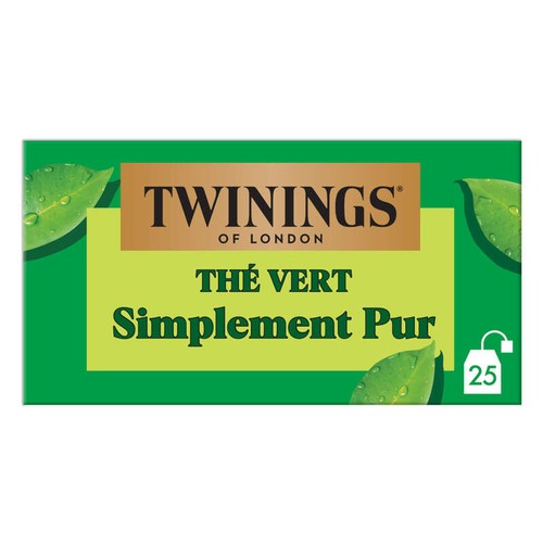 Twinings Thé Vert Simplement Pur 25 Sachets 50g