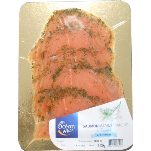 Océan Délices Saumon Tranché Gravlax Aneth 120g