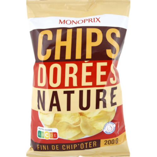 Monoprix Chips Dorées Nature 200g