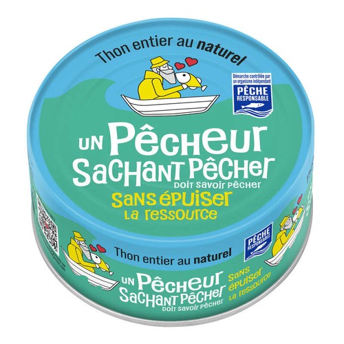 Un pécheur sachant pécher 1/4 Thon entier Pêche Responsable au naturel 140g