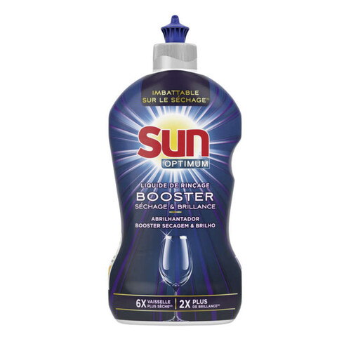 Sun Optimum Liquide De Rinçage Booster Séchage Et Brillance 450 ml