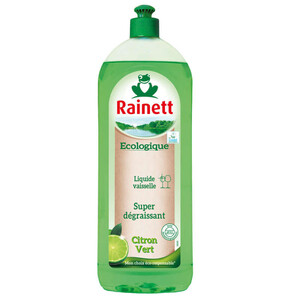 Rainett Liquide Vaisselle Main dégraissant Citron Vert 750 ml..