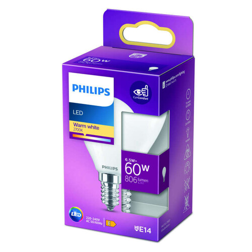 Philips Ampoule LED Classic 60W E14 Warm White P45