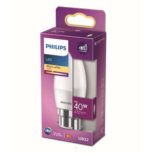 Philips Led Warm White 40W B22 x1