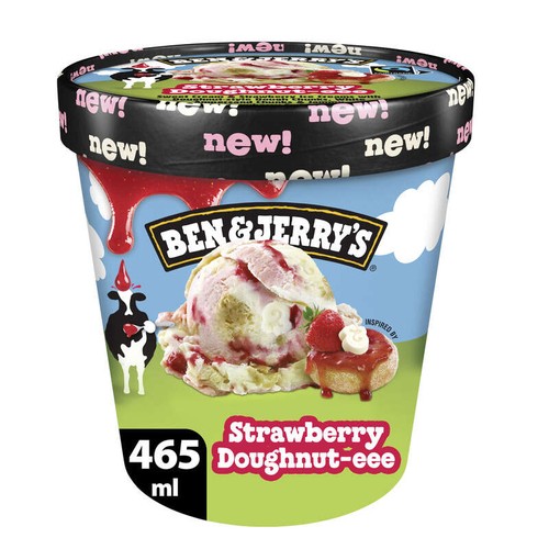Ben & Jerry's Glace en Pot façon Doughnut Fraise 465ml
