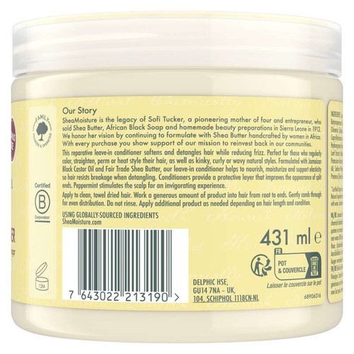 Shea Moisture après-shampooing femme huile de ricin noir de jamaïque 431ml