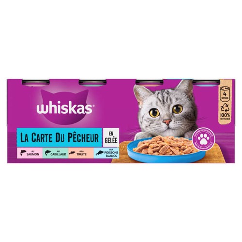 Whiskas  Whisk.En Gelée Poissons 4x390g
