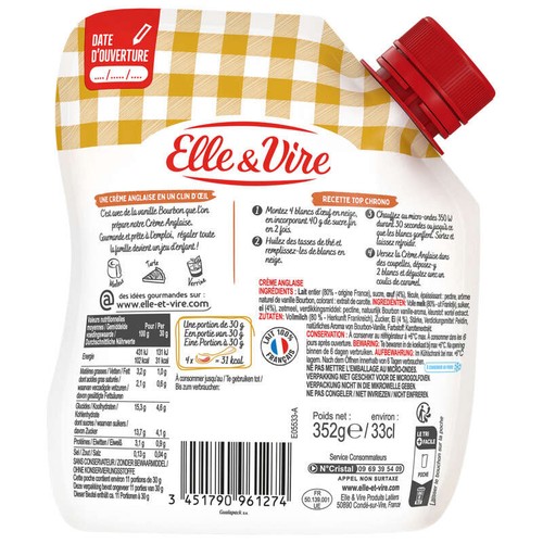 Elle & Vire Crème Anglaise à la vanille bourbon 33cl