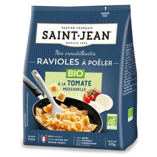 Saint Jean Ravioles à Poêler Tomate Mozzarella Bio 310g