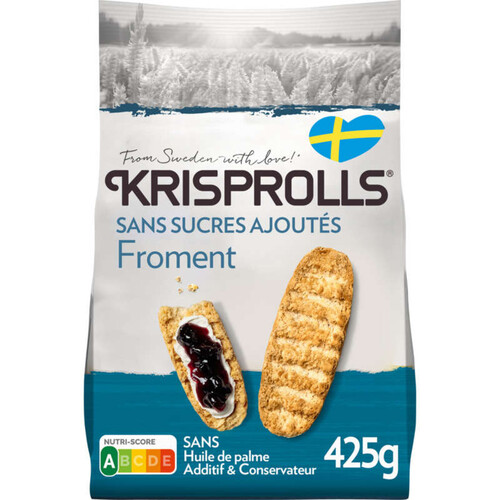 Krisprolls Sans Sucres Ajoutés Froment 425g