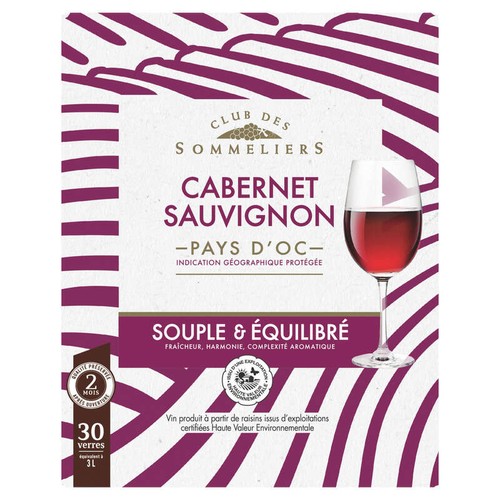 Cabernet Sauvignon Rouge cubi 3L