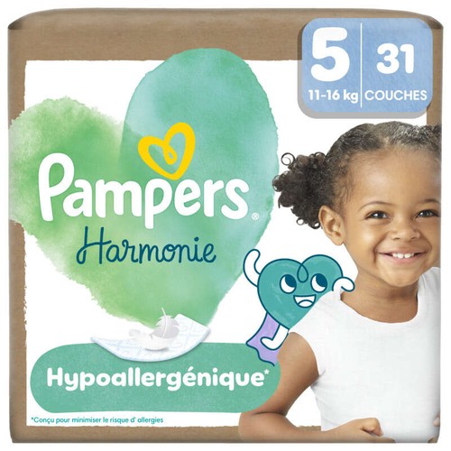 Pampers Harmonie Ed Limitée Taille 5 - 11kg-16kg – x31 Couches