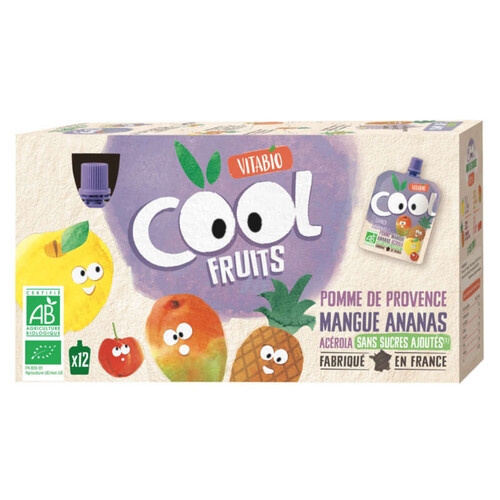[Par Naturalia] Vitabio Cool Fruits Pomme Mangue Ananas Acérola 12x90g