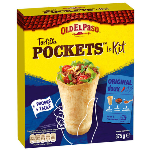 Old El Paso Kit Tortilla Pockets 375g